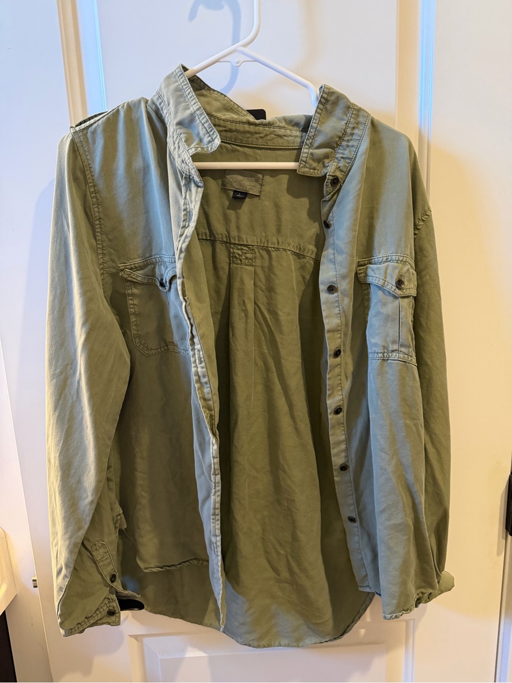 Light Olive Green Women's Button-Up Shirt
